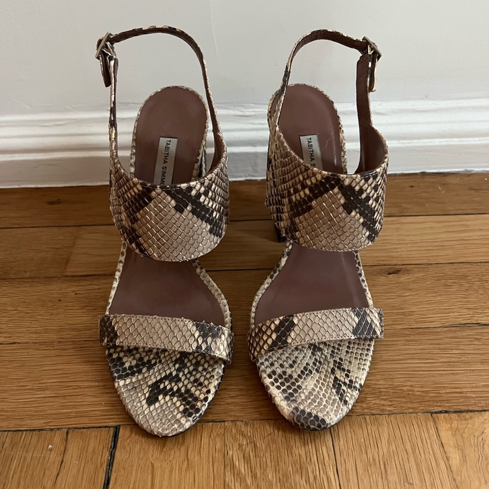 Tabitha Simmons Python / Snakeskin Sandals - image 5